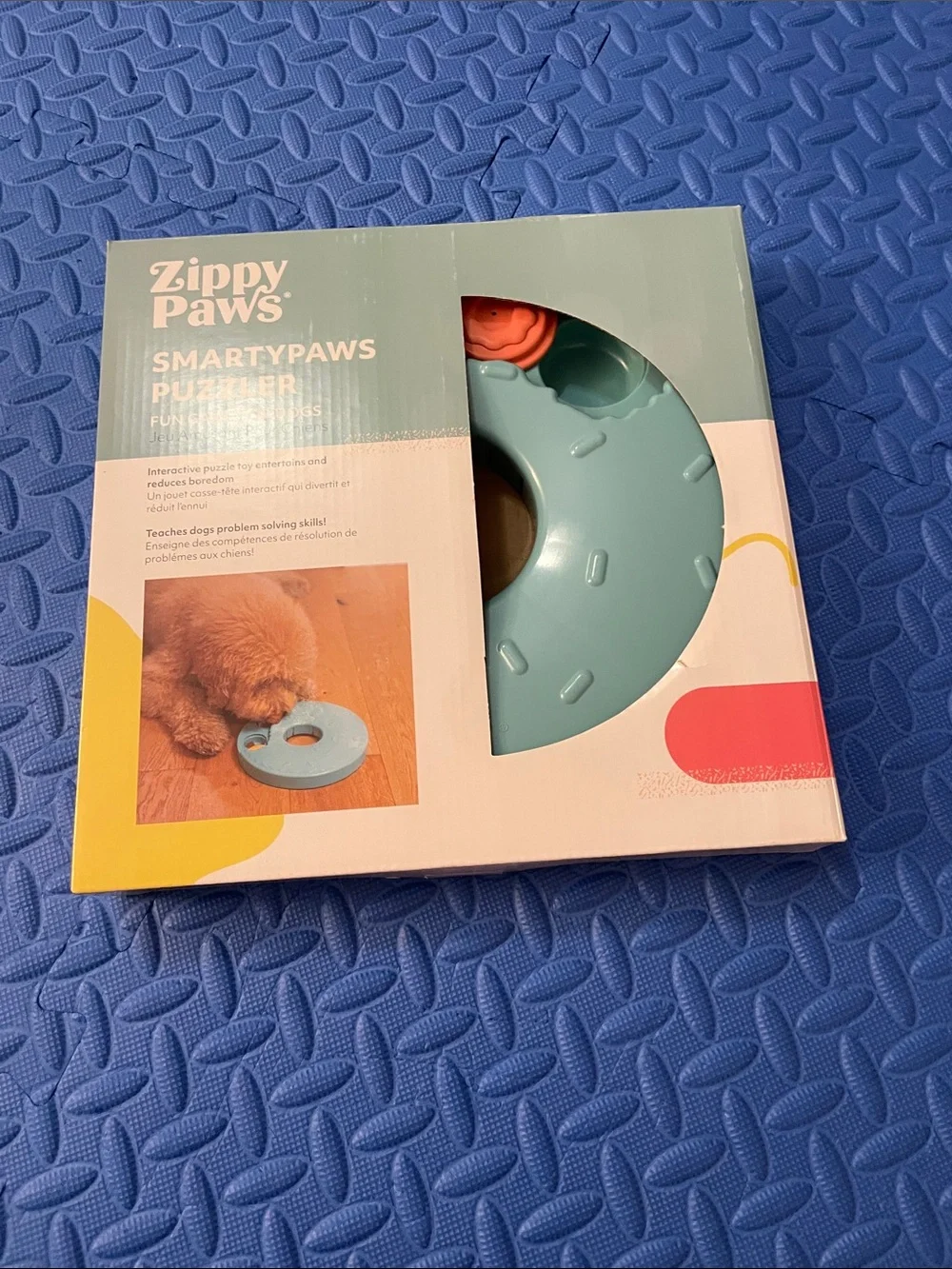 ZippyPaws SmartyPaws Puzzle Toy - Blue & Orange